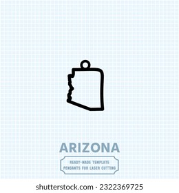 Unlock the enchantment of Arizona with our stunning laser-cut pendant template! Capture the essence of the Southwest in a wearable work of art. Craft unique jewelry pieces that radiate the beauty.