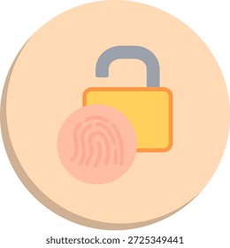 Desbloquear icono de estilo de círculo plano