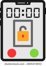 Unlock Flat Vector Icon Design