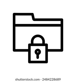 unlock folder icon design in filled and outlined style