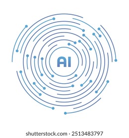 Desbloquear o futuro da tecnologia com AI Iconografia!. mundo da inteligência artificial com este ícone de IA único e visualmente cativante. símbolo do futuro da inovação, conceito de ilustração vetorial