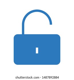unlock glyph colour vector icon