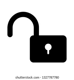 unlock glyph icon 