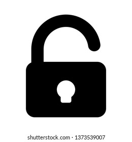 unlock glyph icon