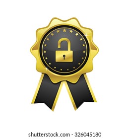 Unlock Golden Vector Icon Design