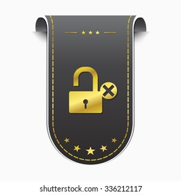 Unlock golden Vector Icon Design