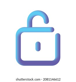 Unlock gradient icon for UI design