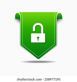 Unlock Green Vector Icon Design