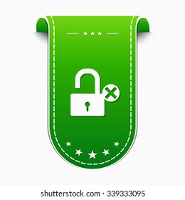 Unlock Green Vector Icon Design