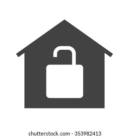 Unlock, house, keys icon vector image.Can also be used for housing. Suitable for mobile apps, web apps and print media.