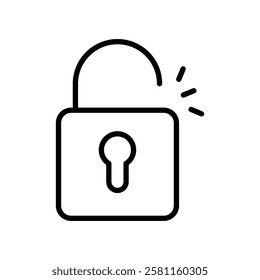 Unlock icon Art design illustration