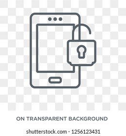 Unlock icon. Unlock design concept from  collection. Simple element vector illustration on transparent background.