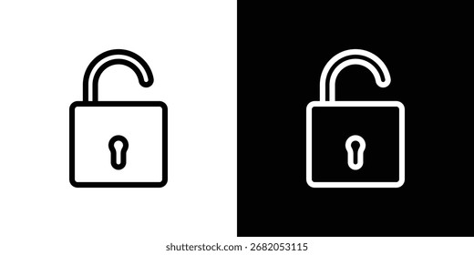 Unlock icon design elements. icons for app or web