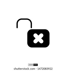 unlock icon, design inspiration vector template for interface and any purpose