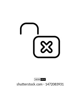 unlock icon, design inspiration vector template for interface and any purpose