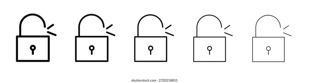Desbloquee el diseño del icono, el logotipo, el App, la interfaz de usuario. Ilustración vectorial, EPS
