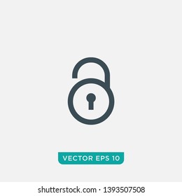 Unlock Icon Design, Vector EPS10