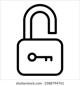 Unlock Icon Element For Design