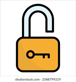 Unlock Icon Element For Design