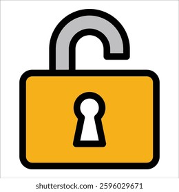 Unlock Icon Element For Design