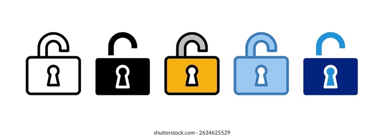 Desbloquear elemento de icono para el diseño
