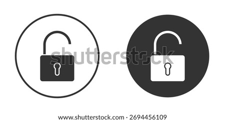 Unlock icon. filled flat sign for mobile concept. Vector graphics