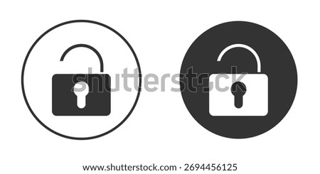 Unlock icon. filled flat sign for mobile concept. Vector graphics