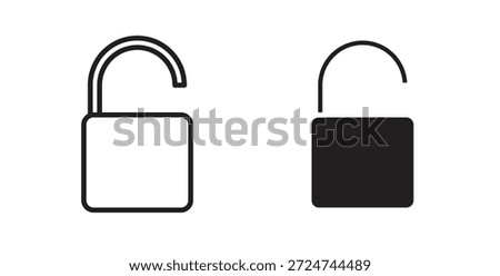 Unlock icon. filled flat sign for mobile concept and web design