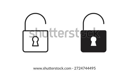 Unlock icon. filled flat sign for mobile concept and web design