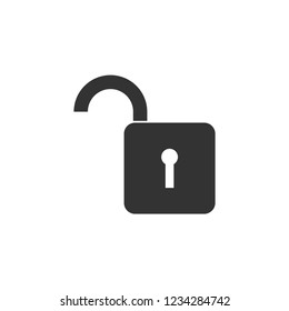 Unlock icon. Icon Flat