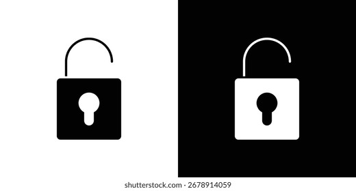 Unlock icon flat design. Eps 10