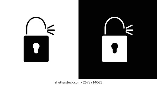 Unlock icon flat design. Eps 10