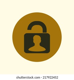 Unlock icon. Flat design style. Vector EPS10 