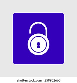 Unlock icon. Flat design style. Vector EPS10 