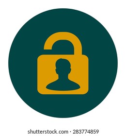 Unlock icon. Flat design style. Vector EPS10 