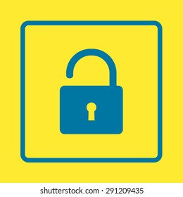 Unlock icon. Flat design style. Vector EPS10 