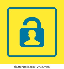 Unlock icon. Flat design style. Vector EPS10 