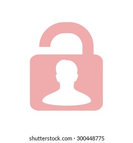 Unlock icon. Flat design style. Vector EPS10 