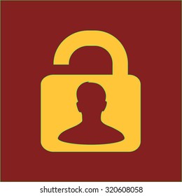 Unlock icon. Flat design style. Vector EPS10 