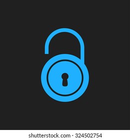 Unlock icon. Flat design style. Vector EPS10 