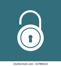 Unlock icon. Flat design style. Vector EPS10 