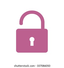 Unlock icon. Flat design style. Vector EPS10 