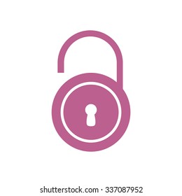 Unlock icon. Flat design style. Vector EPS10 