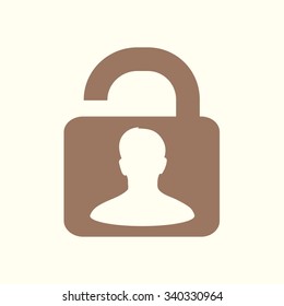 Unlock icon. Flat design style. Vector EPS10 