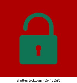Unlock icon. Flat design style. Vector EPS10 