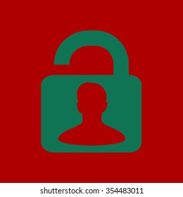 Unlock icon. Flat design style. Vector EPS10 