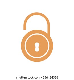 Unlock icon. Flat design style. Vector EPS10 