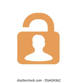 Unlock icon. Flat design style. Vector EPS10 