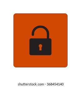 Unlock icon. Flat design style. Vector EPS10 