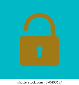 Unlock icon. Flat design style. Vector EPS10 